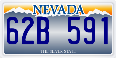 NV license plate 62B591
