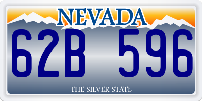 NV license plate 62B596