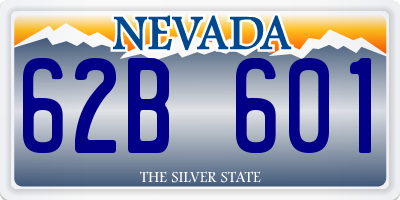 NV license plate 62B601