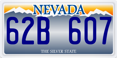 NV license plate 62B607