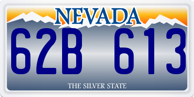 NV license plate 62B613