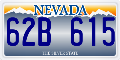 NV license plate 62B615