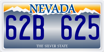 NV license plate 62B625