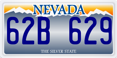 NV license plate 62B629