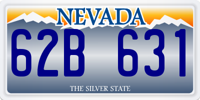 NV license plate 62B631