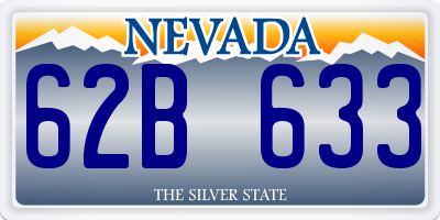 NV license plate 62B633