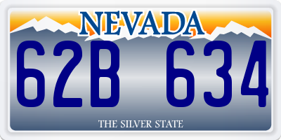NV license plate 62B634