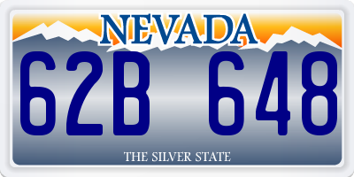 NV license plate 62B648