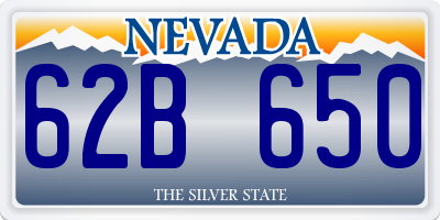 NV license plate 62B650
