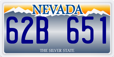 NV license plate 62B651