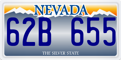 NV license plate 62B655