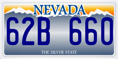 NV license plate 62B660