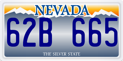 NV license plate 62B665
