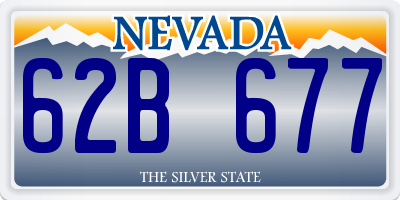 NV license plate 62B677