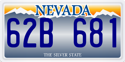 NV license plate 62B681