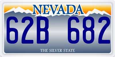 NV license plate 62B682