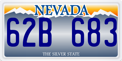 NV license plate 62B683
