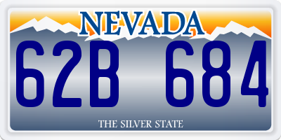 NV license plate 62B684