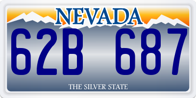 NV license plate 62B687