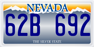 NV license plate 62B692