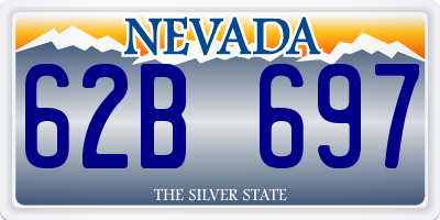 NV license plate 62B697