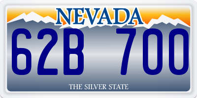 NV license plate 62B700