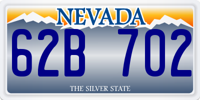 NV license plate 62B702