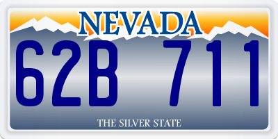 NV license plate 62B711