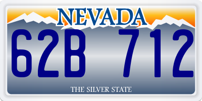 NV license plate 62B712