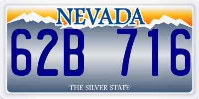 NV license plate 62B716