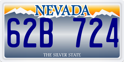 NV license plate 62B724