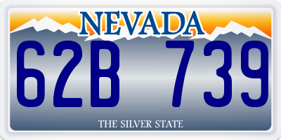 NV license plate 62B739