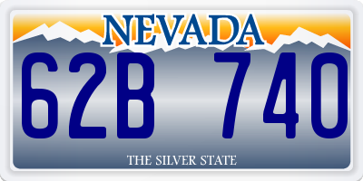 NV license plate 62B740