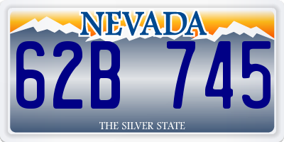 NV license plate 62B745