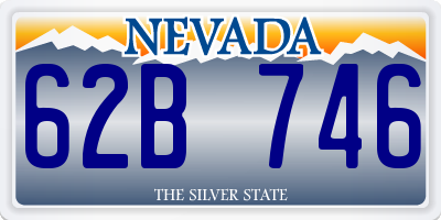 NV license plate 62B746