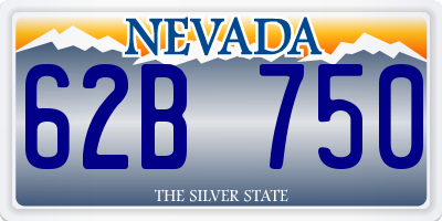 NV license plate 62B750