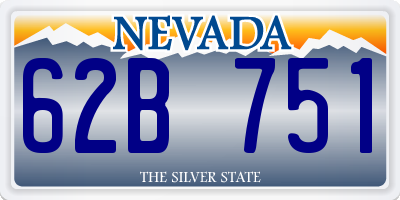 NV license plate 62B751