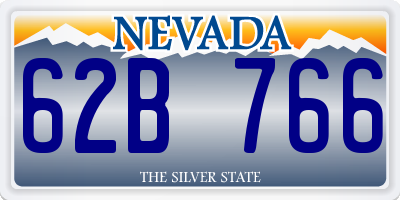 NV license plate 62B766