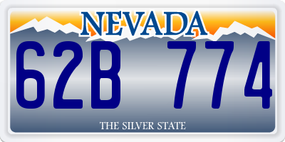 NV license plate 62B774