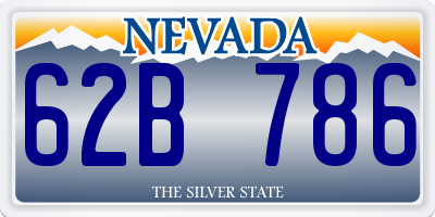 NV license plate 62B786