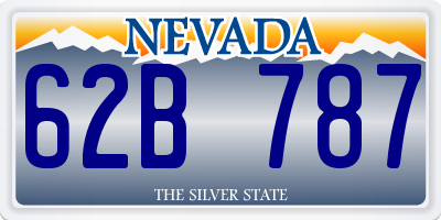 NV license plate 62B787