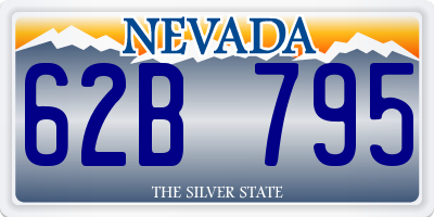 NV license plate 62B795