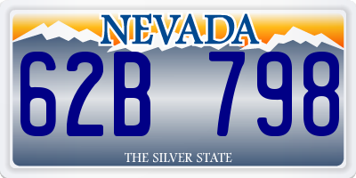 NV license plate 62B798