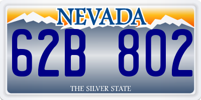 NV license plate 62B802