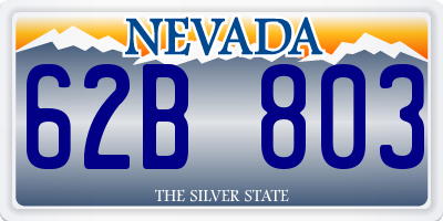 NV license plate 62B803