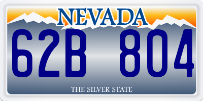 NV license plate 62B804