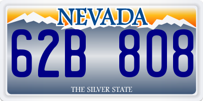 NV license plate 62B808