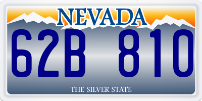 NV license plate 62B810