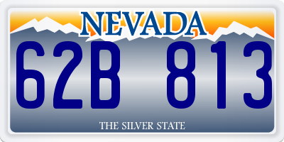 NV license plate 62B813