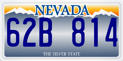 NV license plate 62B814